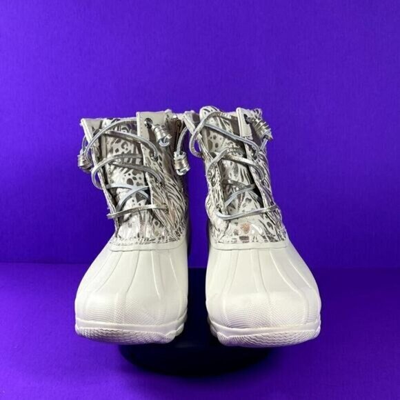 Sperry Top-Sider Cream Waterproof Duck Boots Women's Shoe Size 6-NEW - Picture 2 of 8